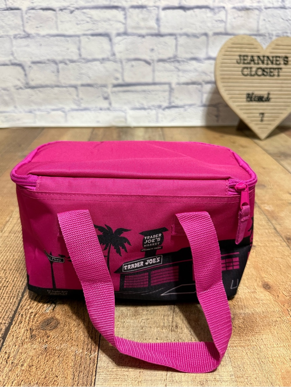 Trader Joe's Mini Insulated Tote Lunch Box Bag Pink/Orange LIMITED EDITION NWT